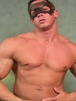 Muscled Hunk Brock Puts on A Mask & Jerks Off