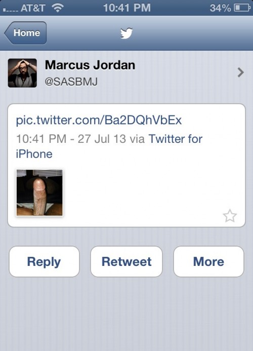 Marcus Jordan, son of Michael Jordan, leaked his dick pic on twitter by accident 5