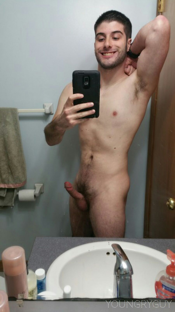horny male selfie